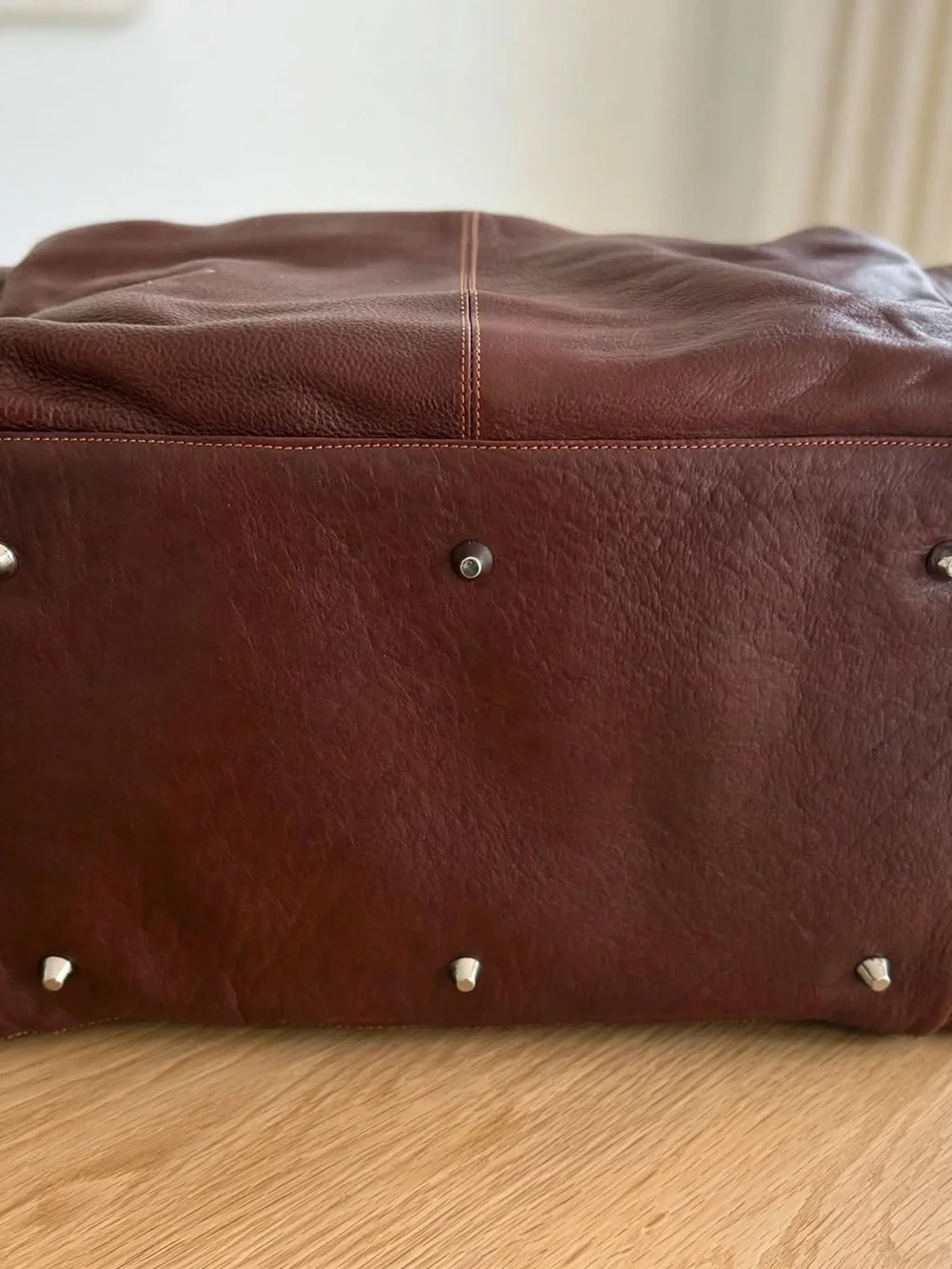 Men's Brown Leather Duffel Bag - Premium Travel Weekender